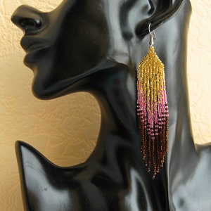 Dangle boho earrings for women colorful prom jewelry gift for school earrings for sister zdjęcie 3