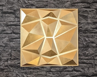 Design 3D Wandbild vergoldet Gold/Silber