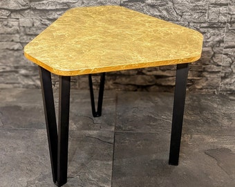 Unique gold side table