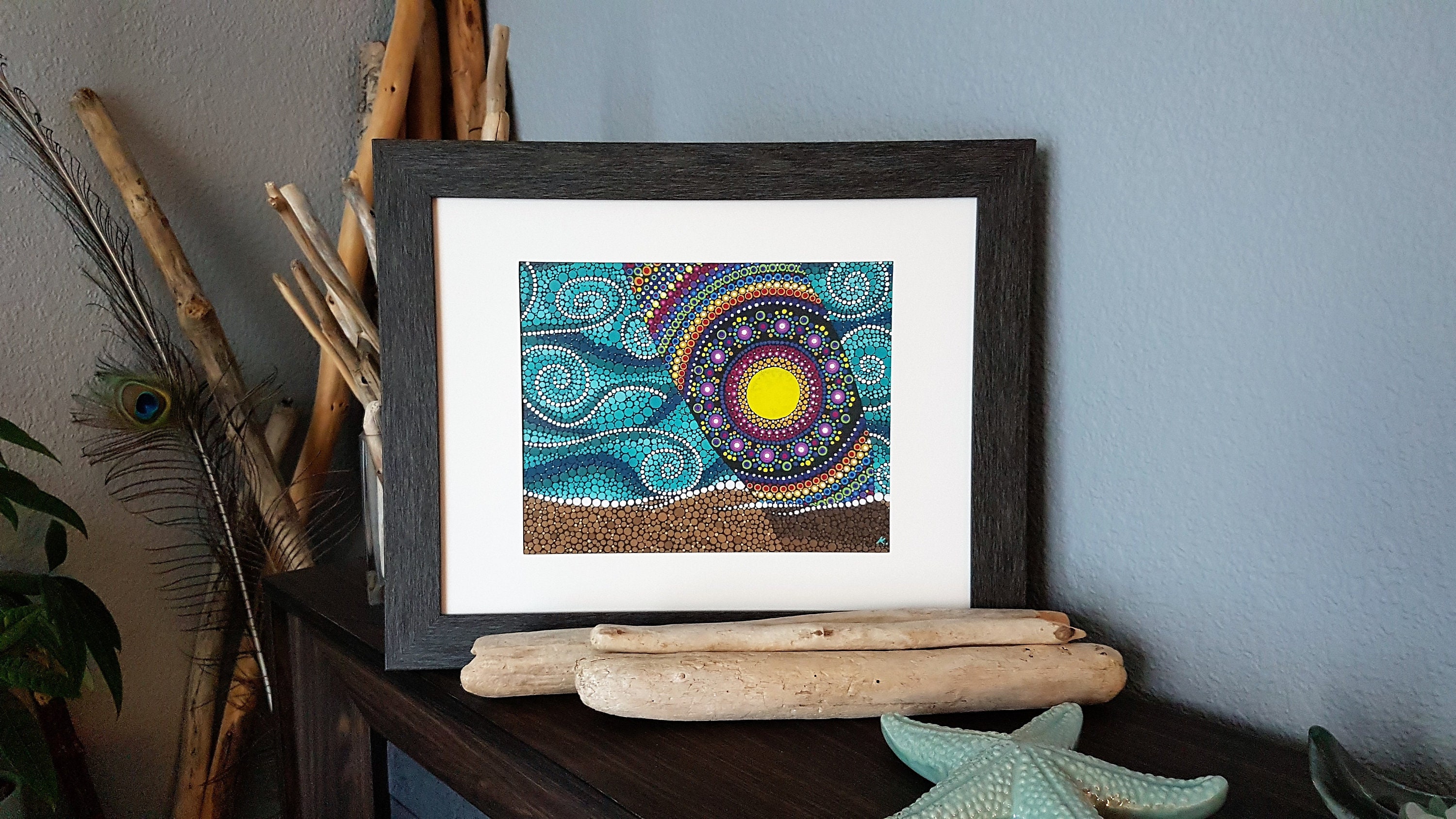 8x10 Mandala Surfboard Print | Etsy