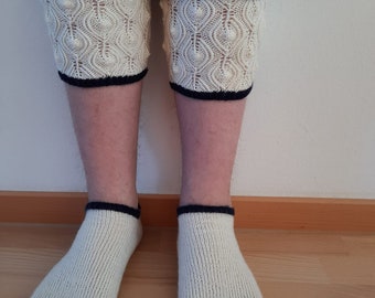 Loferl selbstgestrickt für Herren_Model 18 Tulpenmuster