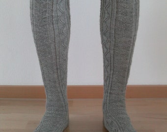 Bavarian knee socks Model 12A for men self-knitted / hand-knitted