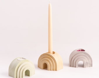 Marble finish candle / tealight holders from Scala collection by Extra&ordinary design