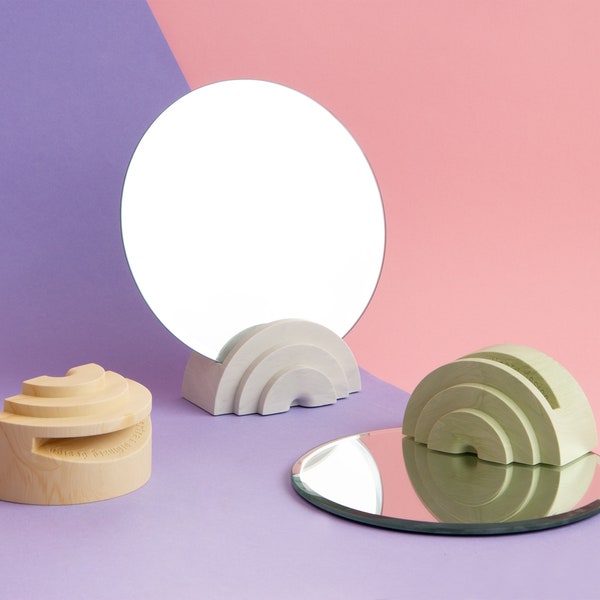 Marble finish table mirror from Scala collection by Extra&ordinary design