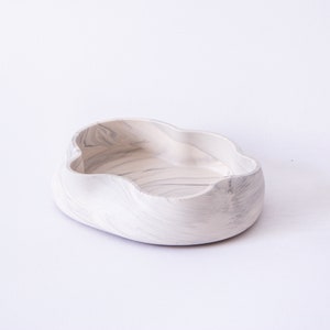 White marble finish accessory tray image 2