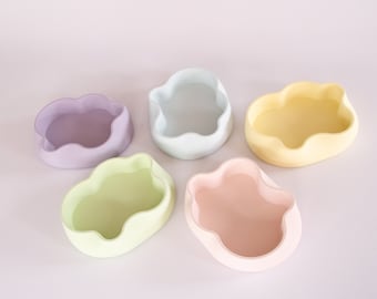 Clearance - Sculptural accessory trays in Icy pastel colours