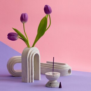 Marble finish vase / propagator from Scala collection by Extra&ordinary design