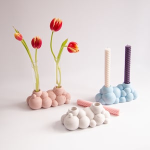 New Collection Molecules - Double candle holder sculpture