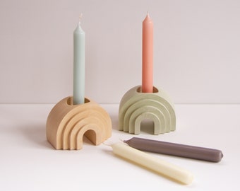 Gift set of 2 arch candle holders + 4 candlesticks assortment