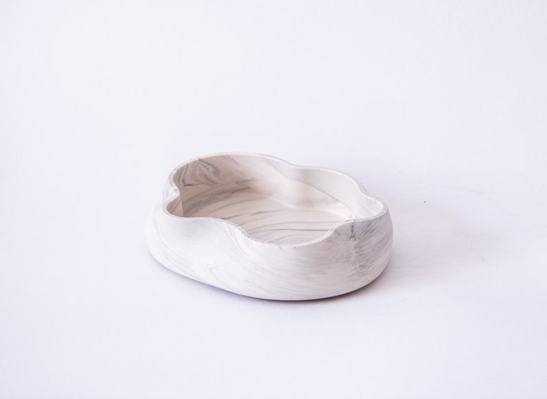 White marble finish accessory tray image 2