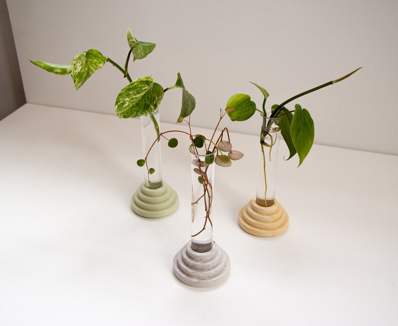 Marble finish plants propagator / mini vase from Scala collection by Extra&ordinary design image 2