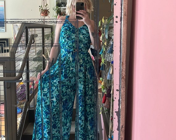 VTG 60s Water Wide Leg Jumpsuit