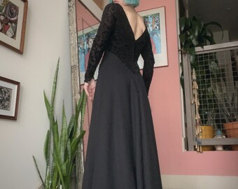 VTG Alfred Angelo Black Gown