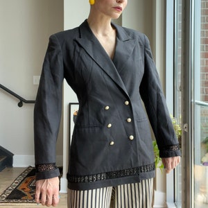 VTG 90s Charcoal Grey Structured Blazer