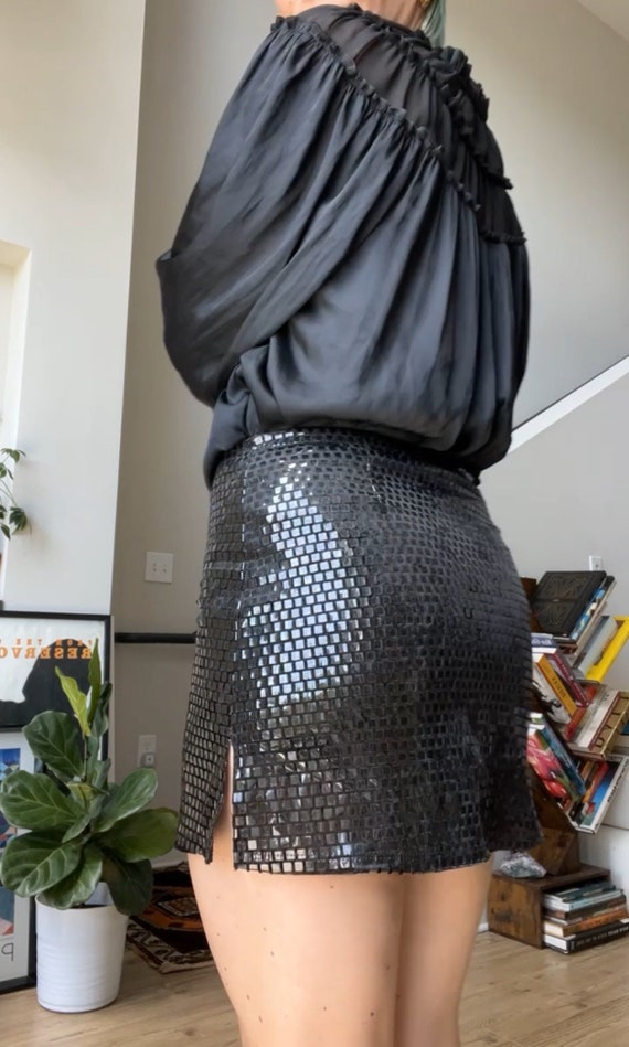 VTG Y2K Deadstock Rampage Square Sequin Mini Skirt - image 2
