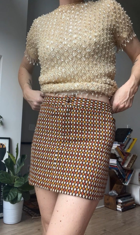 VTG Anna Sui Tweed Mini Skirt