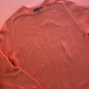 Vintage 90s Peachy Cotton Knit Sweater image 3