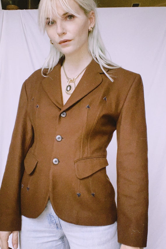 Vintage 70s | Vertigo Brown Western Blazer - image 3