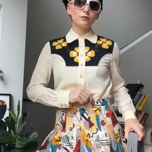 VTG 90s Prince Pleated Printed Tennis Skirt