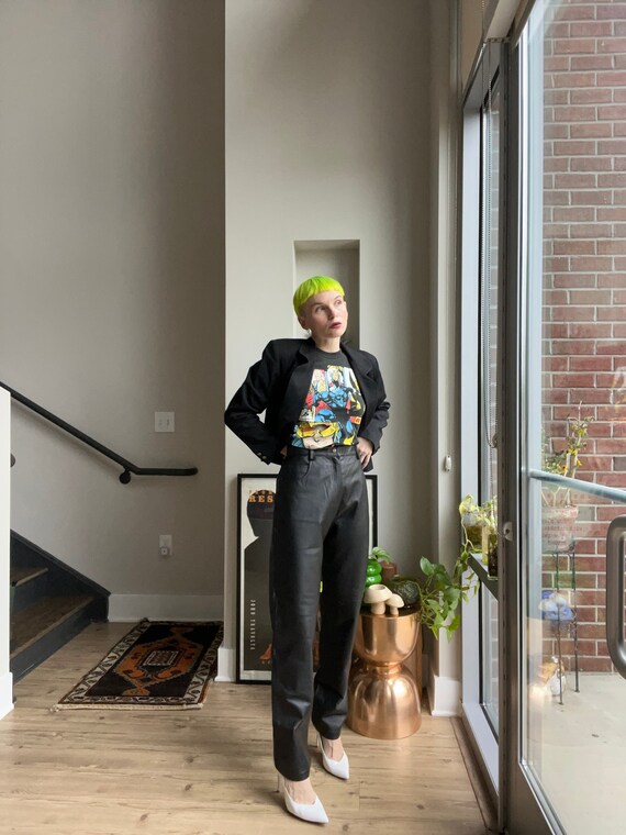 VTG Y2K Black Leather Pants