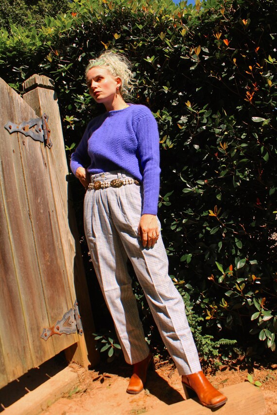 Vintage 1980s | Violet Lambswool/Angora Sweater