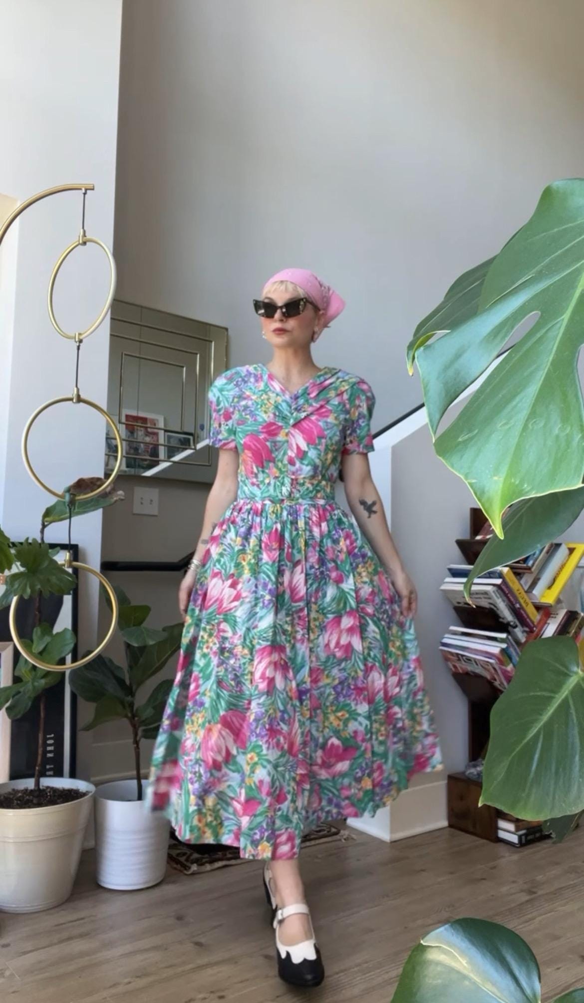 VTG 80s E'toile Collection Floral Dress - Etsy