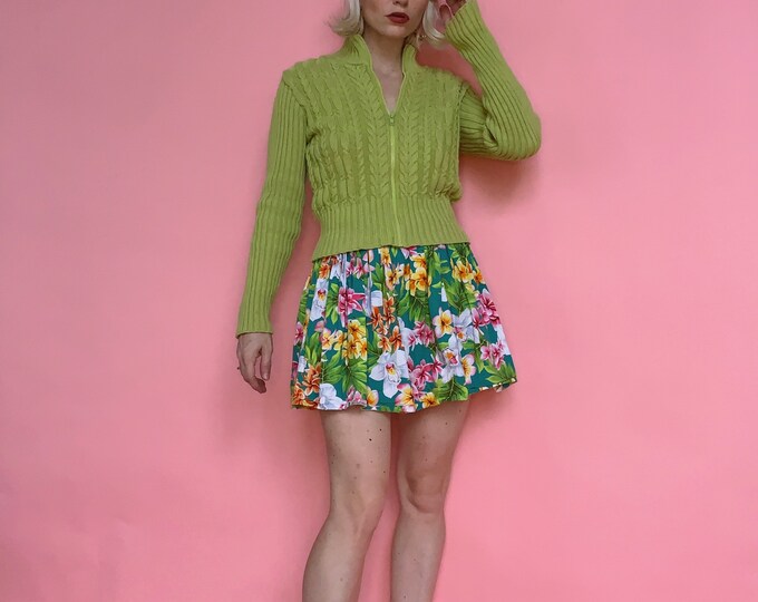Vintage handmade Floral Mini Skirt