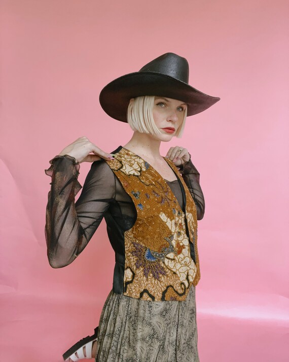 Vintage 90s Kenar Beaded Waistcoat
