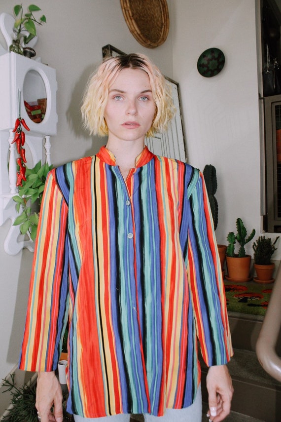 Rainbow Stripe Blouse