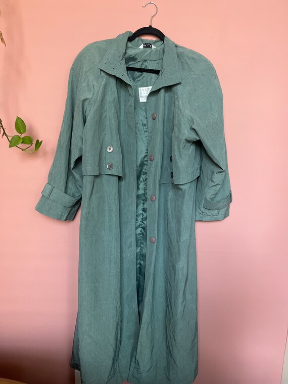 VTG 90s Jade Green Trench
