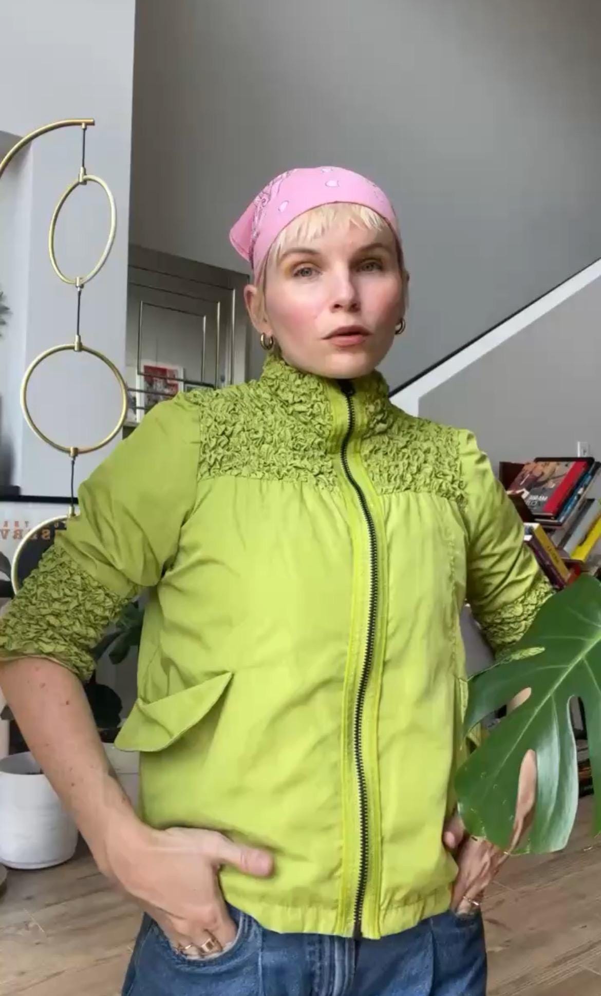 VTG Y2K Green Cropped Shirred Jacket - Etsy