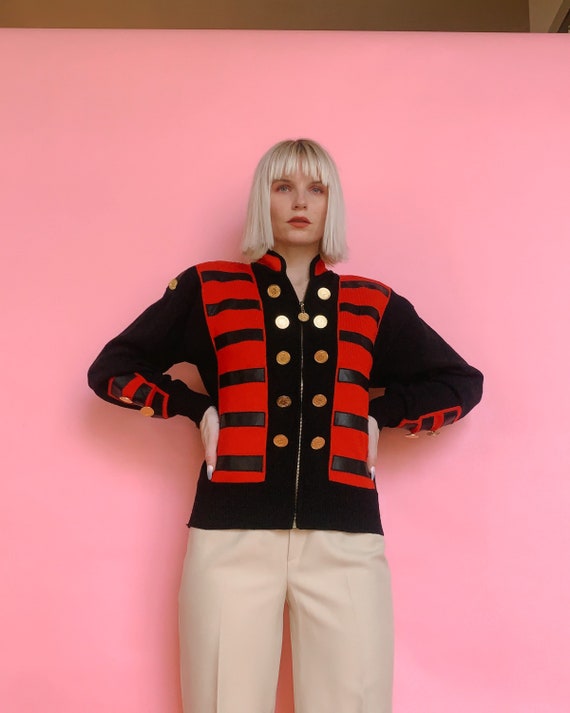 Vintage 80s Antouella Preve Knit Jacket