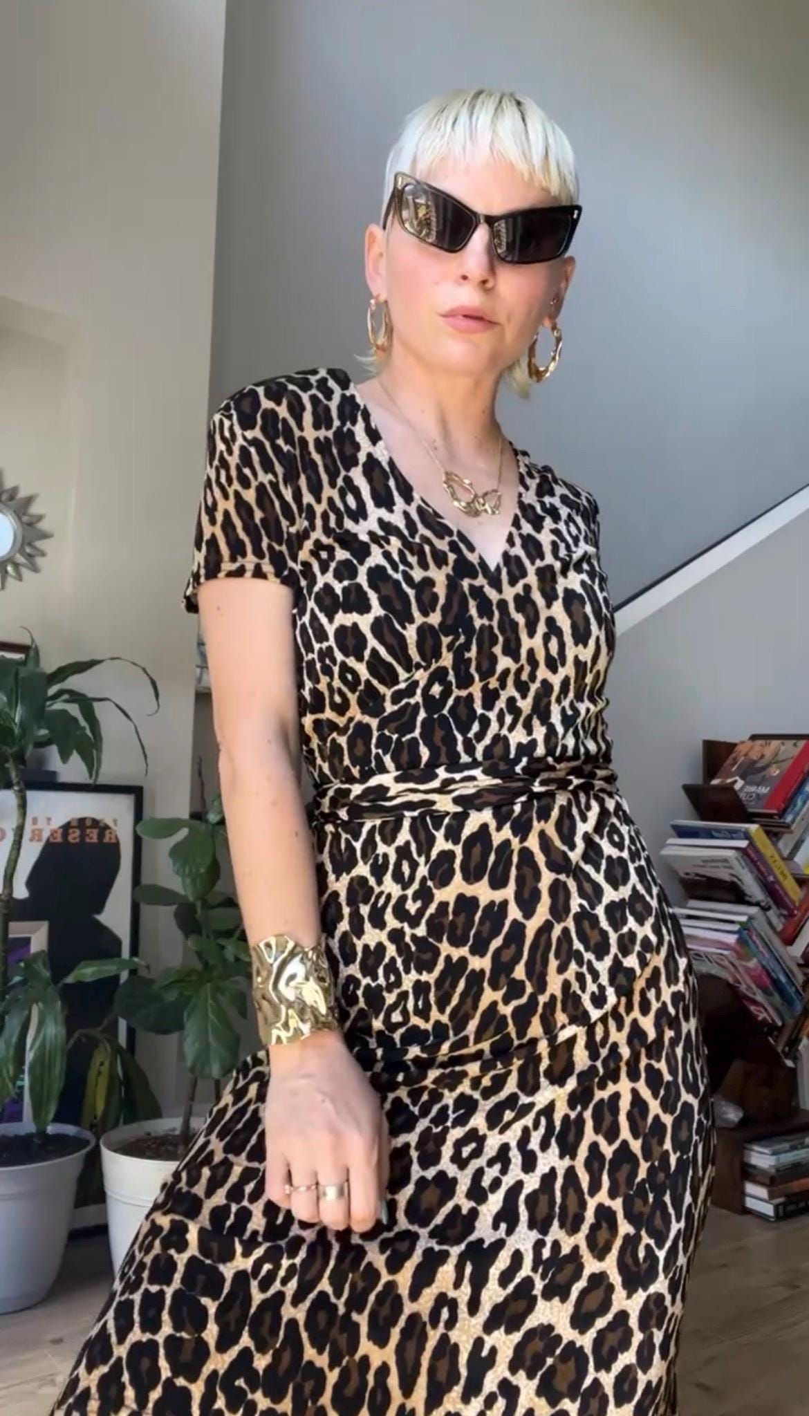 90s Leopard Dress - Etsy
