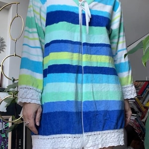 VTG Handmade Terrycloth Zip-up Cover up Dress