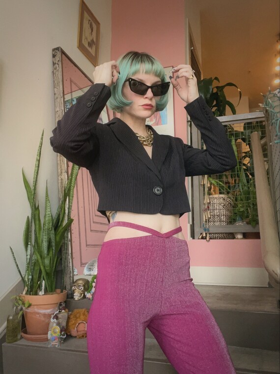 VTG Y2K Cutout Glitter Pants