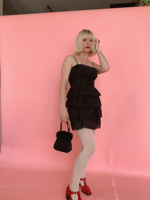 Vintage Y2K Black Ruffle Mini