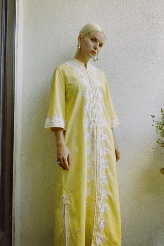 Vintage 70s | Embroidered Cotton Dress