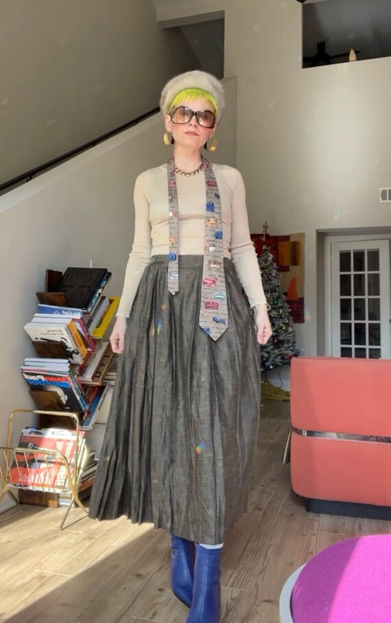 VTG 80s Gianni Sport Pleated Midi Skirt