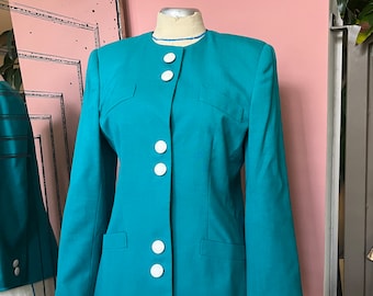 VTG 90s Gilmor Teal Blazer