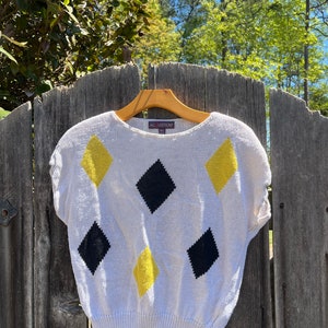 VTG 90s Harlequin Sweater Vest