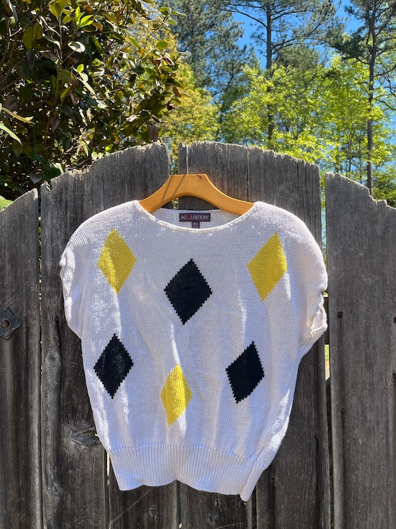 VTG 90s Harlequin Sweater Vest