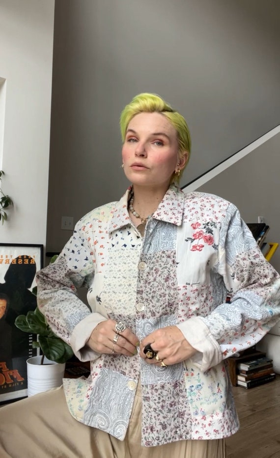 VTG 80s Patchwork Jacket - image 1