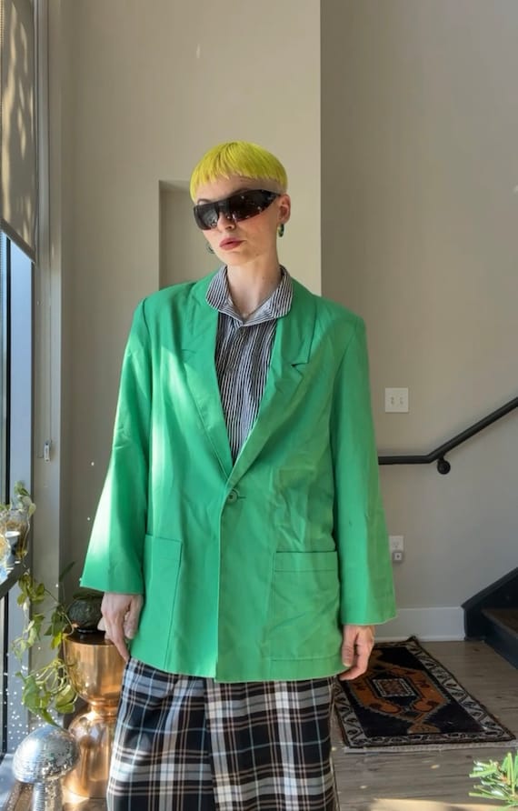 VTG 80s Bright Green Blazer