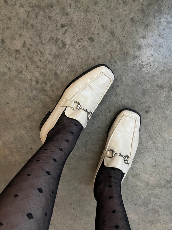VTG Ivory Leather Loafers