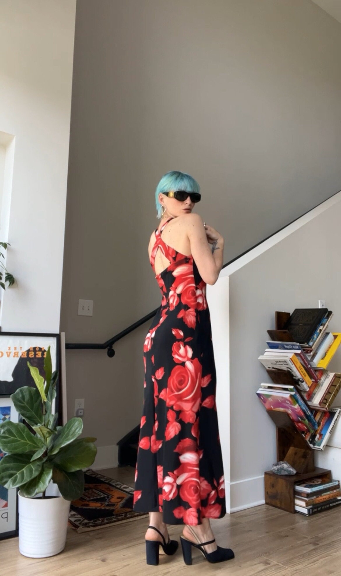 chinese dress ladies 90s 'Jonathan Martin.com' Rose Maxi Dress  EarthWindandVintage
