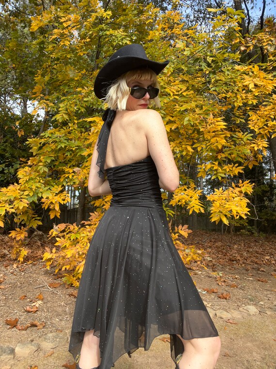 VTG Y2K Dark Sparkle Fairy Dress
