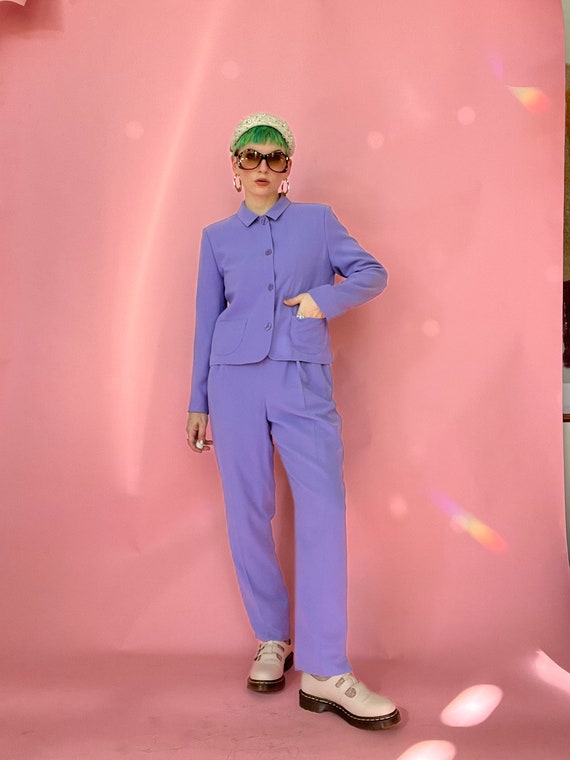 VTG 90s does 60s Lavender Pant Suit