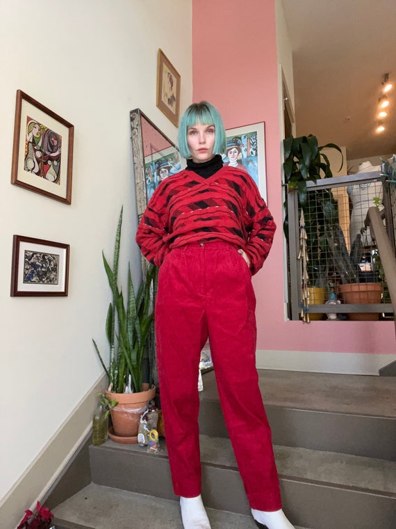 VTG 90s Red Corduroy Trousers