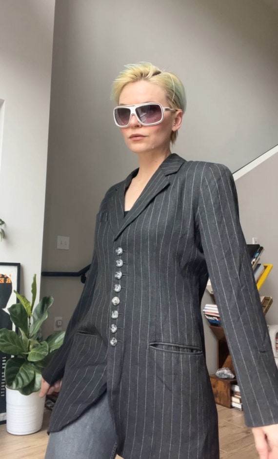 VTG 90s Grey Pinstripe Blazer