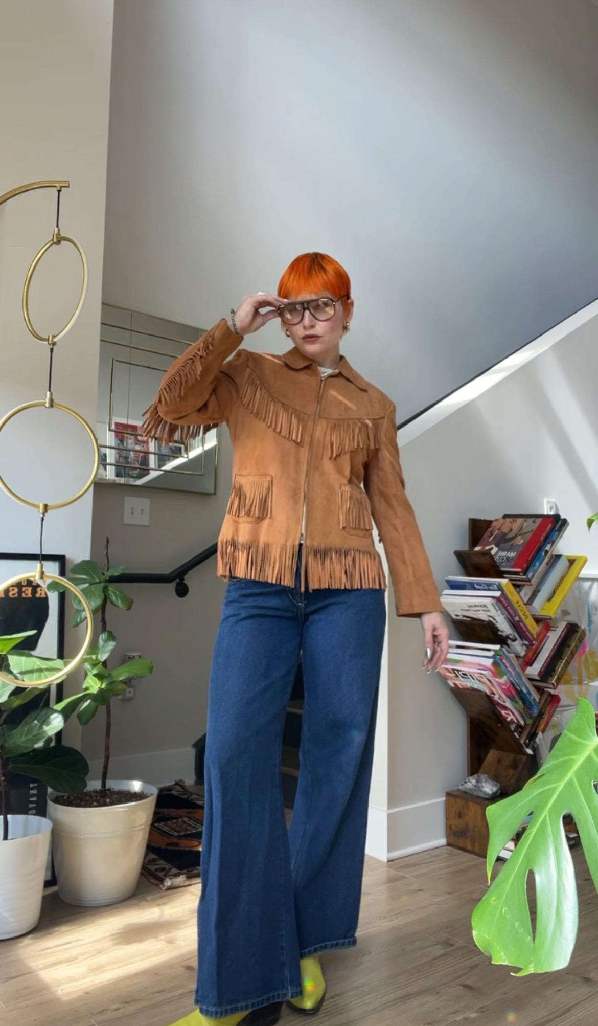 VTG 50s/60s K-bar-z Ranchwear Camel Suede Fringe Jacket - Etsy Israel